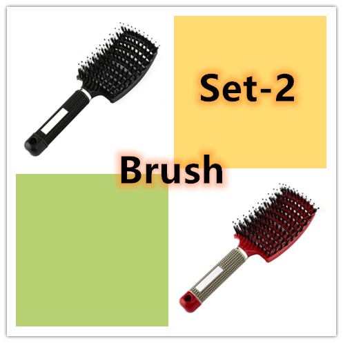 Hairbrush Anti Klit Brushy Haarborstel Women Detangler Hair Brush Bristle Nylon Scalp Massage Teaser Hair Brush Comb