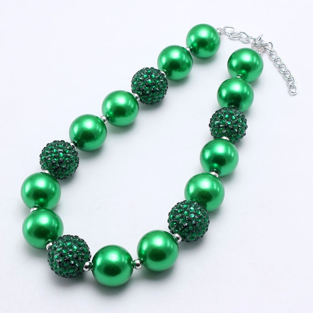 Pearl Rhinestone Ball Children's Necklace DIY