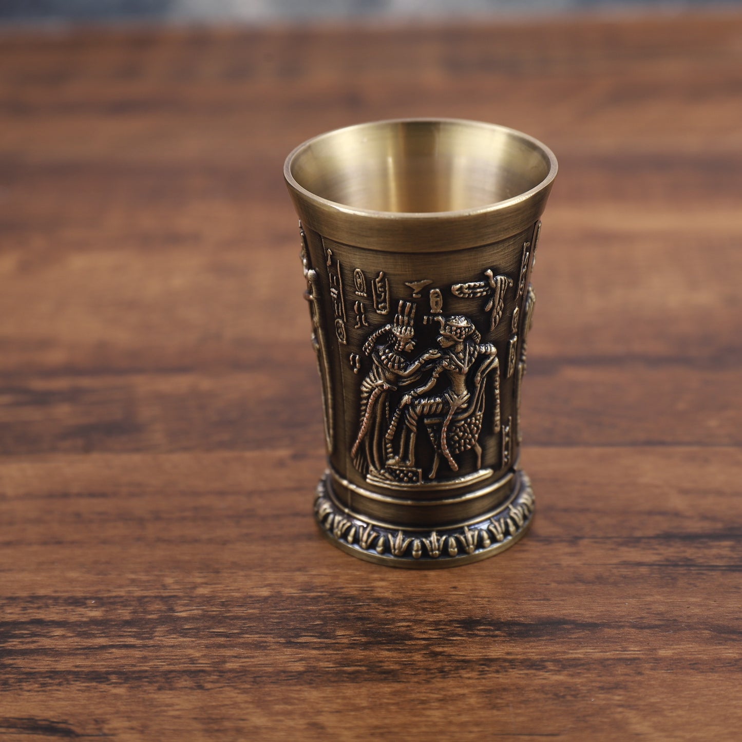 Metal Vintage Egyptian Wine Glass Creative Liquor Household Trumpet