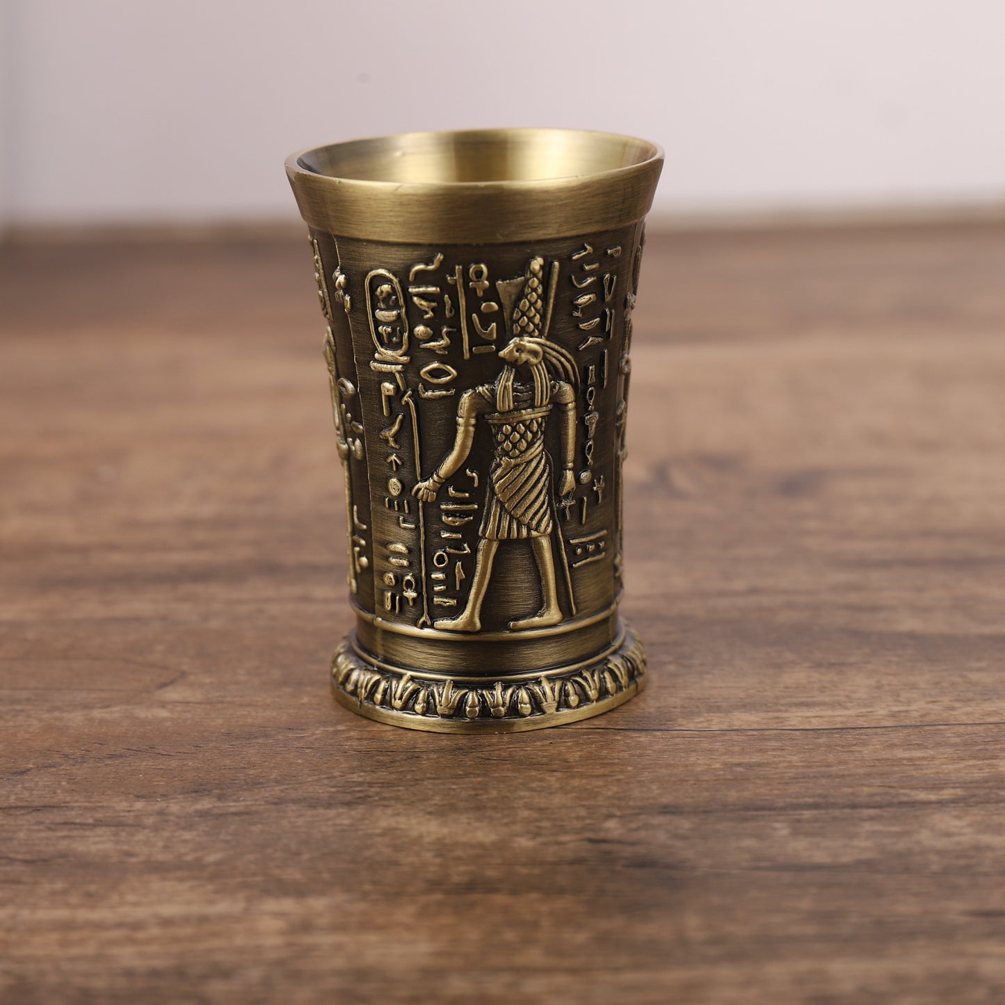 Metal Vintage Egyptian Wine Glass Creative Liquor Household Trumpet