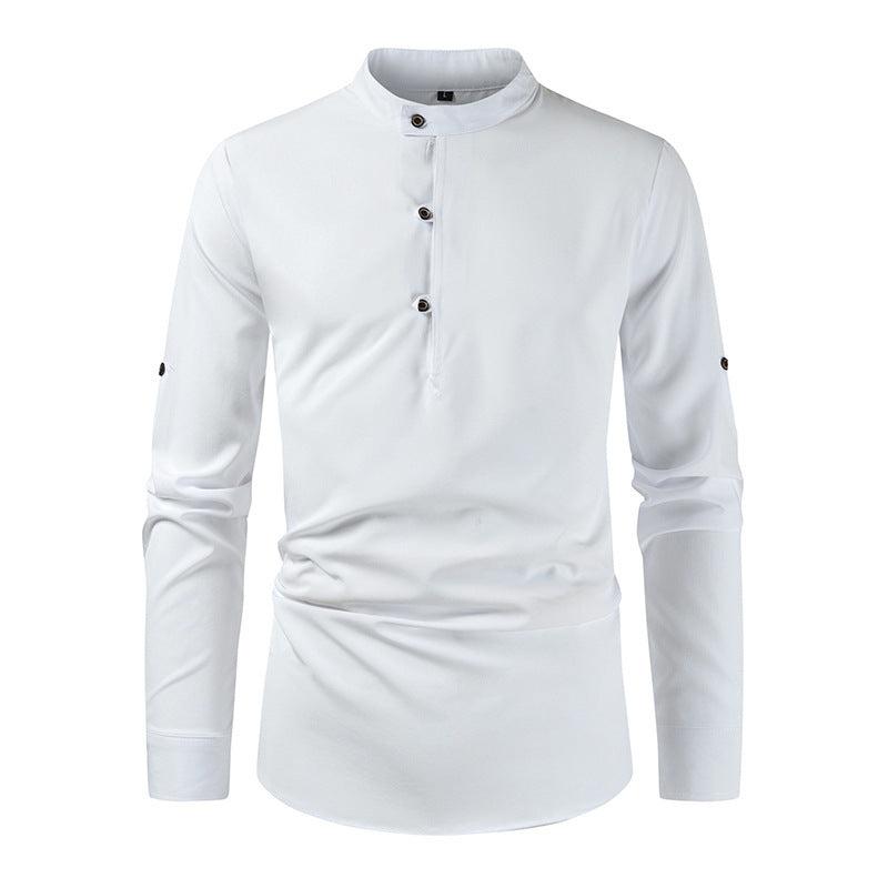 Men's Fashion Cotton Linen Long Sleeve
