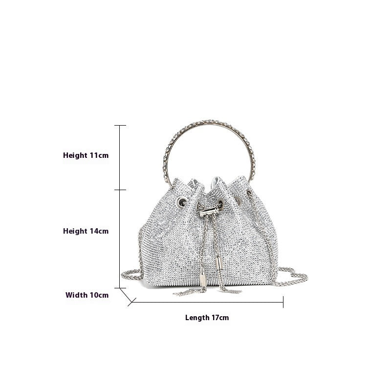 Dinner Fashion Chain Full Diamond Shoulder Messenger Bag