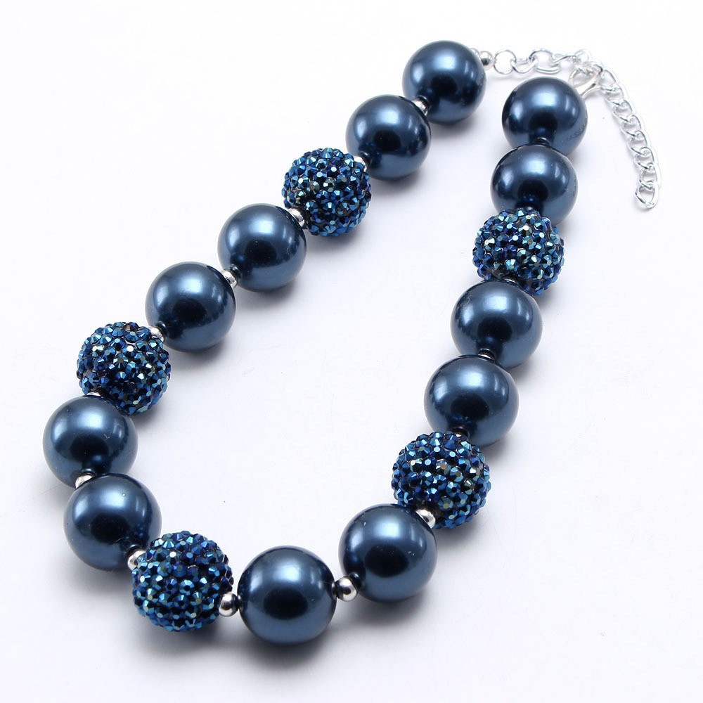 Pearl Rhinestone Ball Children's Necklace DIY
