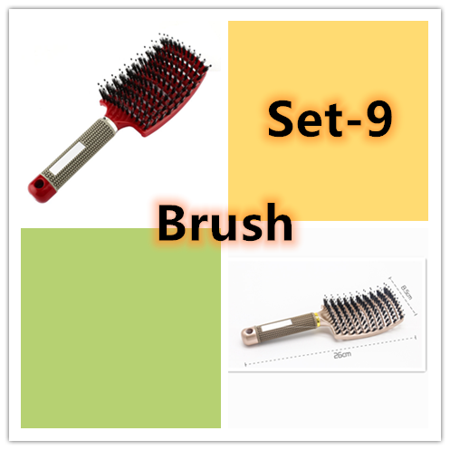 Hairbrush Anti Klit Brushy Haarborstel Women Detangler Hair Brush Bristle Nylon Scalp Massage Teaser Hair Brush Comb
