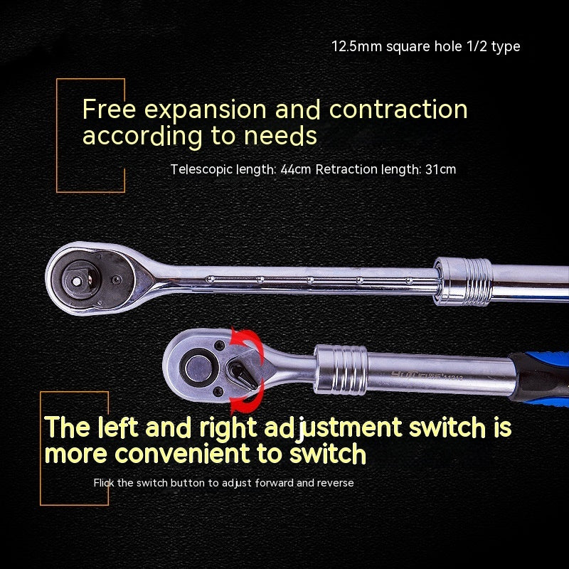 Telescopic Ratchet Automatic Two-way Fast Wrench 72 Teeth Auto Repair Tools