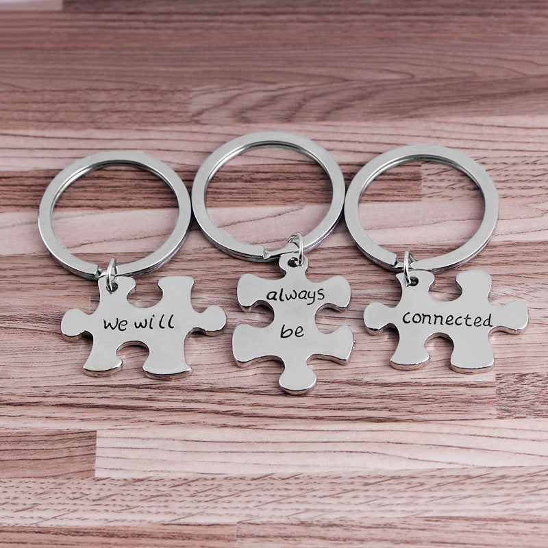 Letter We Will Always Be Connected Good Sisters Keychain