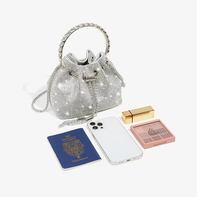 Dinner Fashion Chain Full Diamond Shoulder Messenger Bag