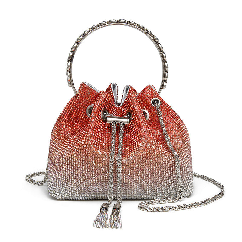 Dinner Fashion Chain Full Diamond Shoulder Messenger Bag