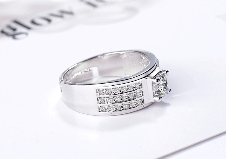 Moissanite Fashion Men's Ring