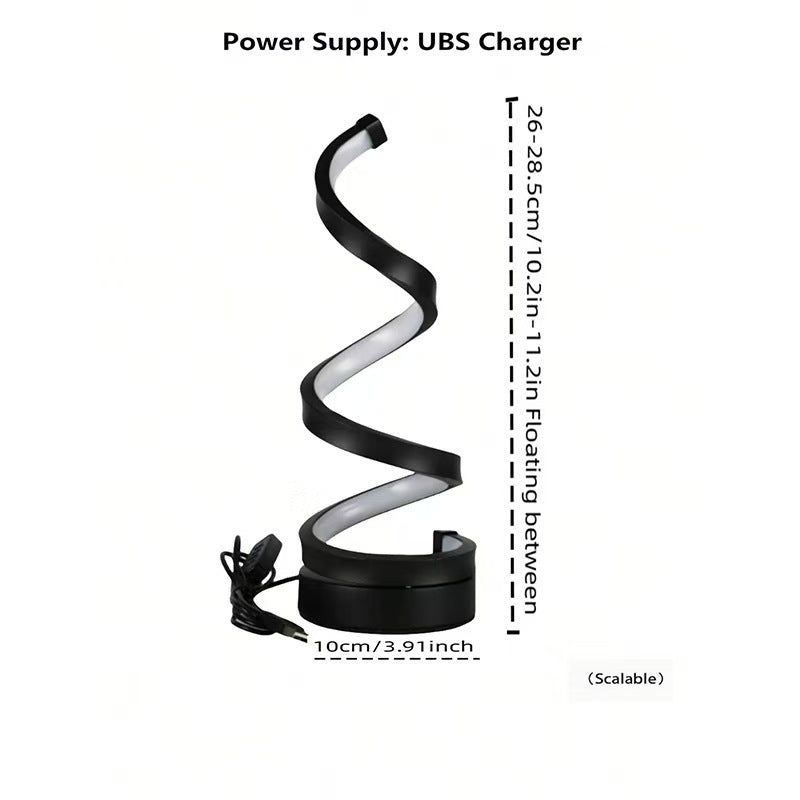 USB Powered Spiral Desk Lamp Simple And Adjustable LED Desk Lamp