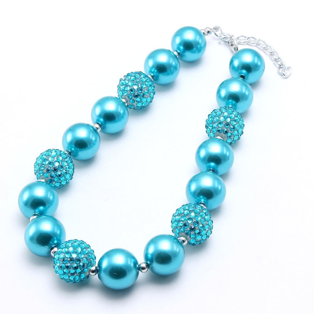 Pearl Rhinestone Ball Children's Necklace DIY