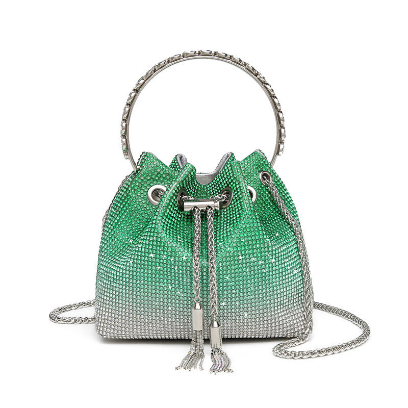 Dinner Fashion Chain Full Diamond Shoulder Messenger Bag