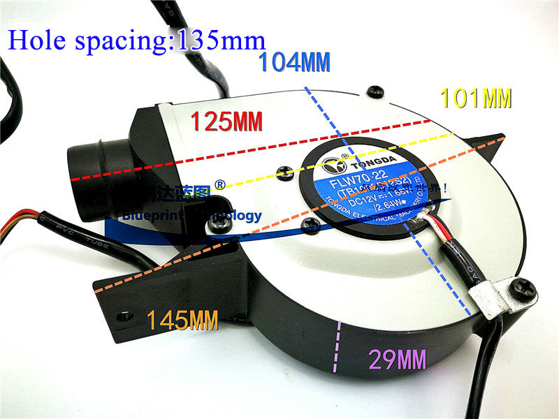 Hydraulic bearing 12V air conditioner blower
