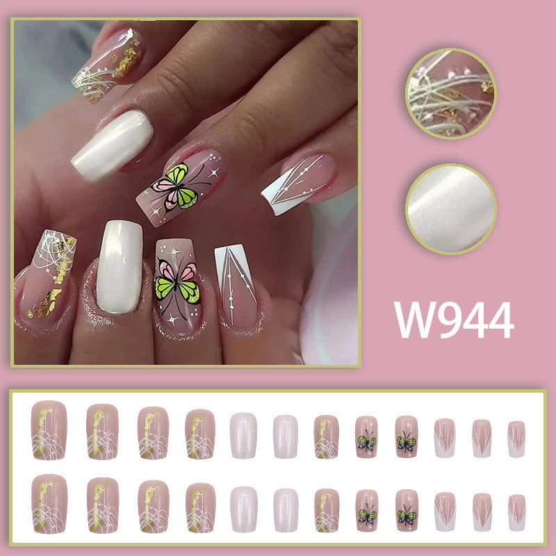 Aurora Gold Foil Nail Sticker Elegant Butterfly