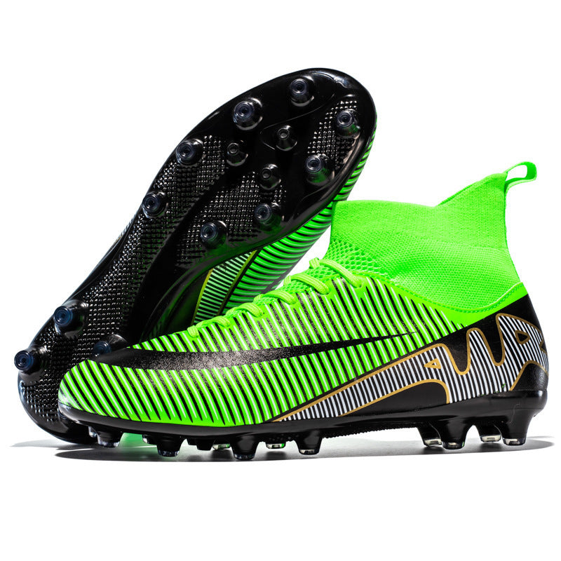 Soccer Shoes Men's High-top Spike Competition TF Broken Nail Student Training Shoes