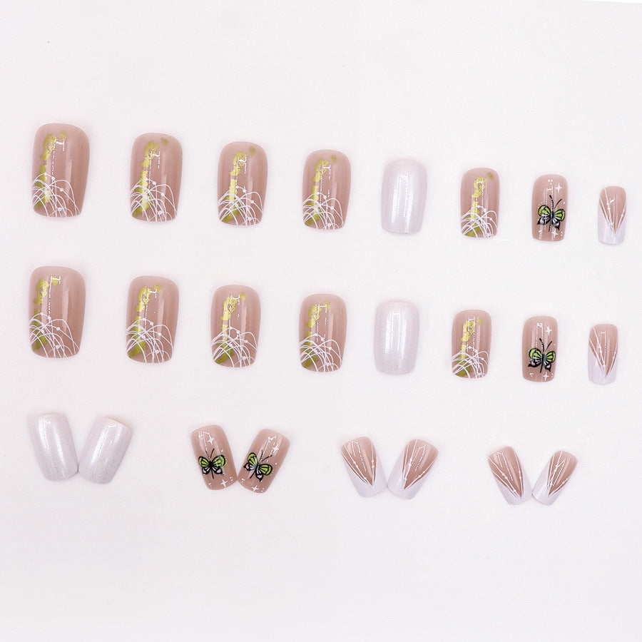 Aurora Gold Foil Nail Sticker Elegant Butterfly