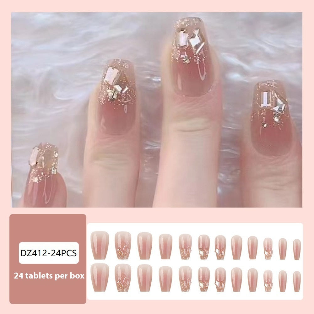 Handmade Wear Armor Wholesale Champagne Night Nail Tips