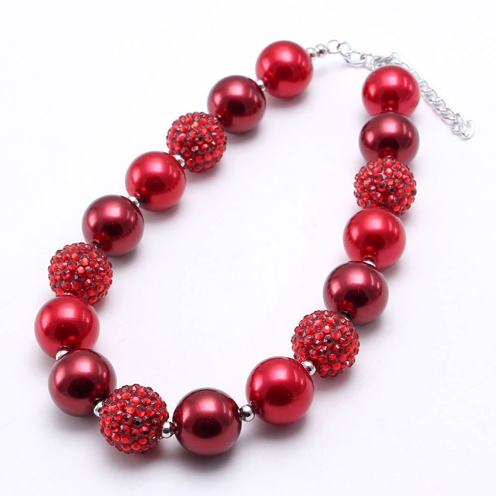 Pearl Rhinestone Ball Children's Necklace DIY