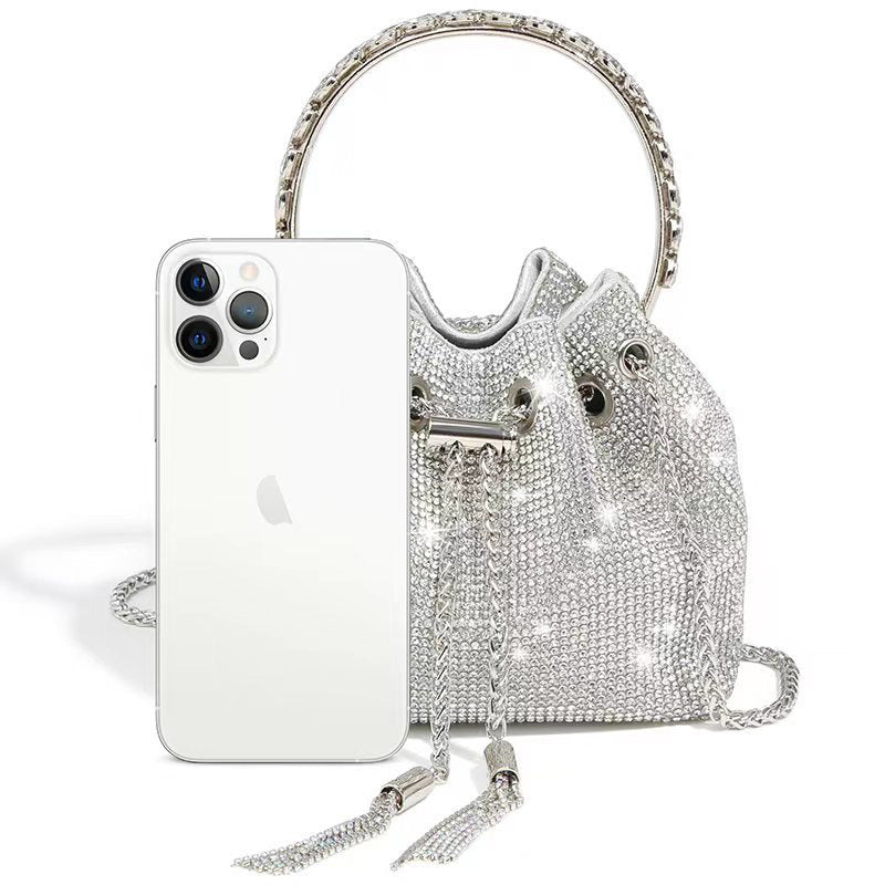 Dinner Fashion Chain Full Diamond Shoulder Messenger Bag