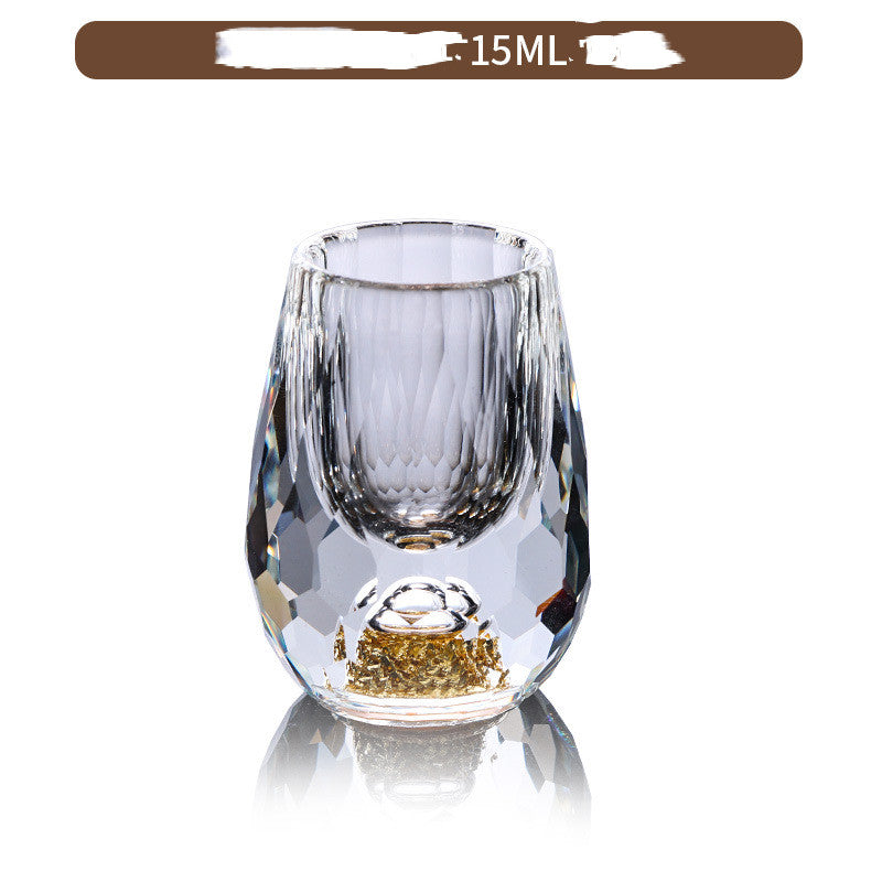 Creative Crystal Glass Gold Foil Liquor Cup Home