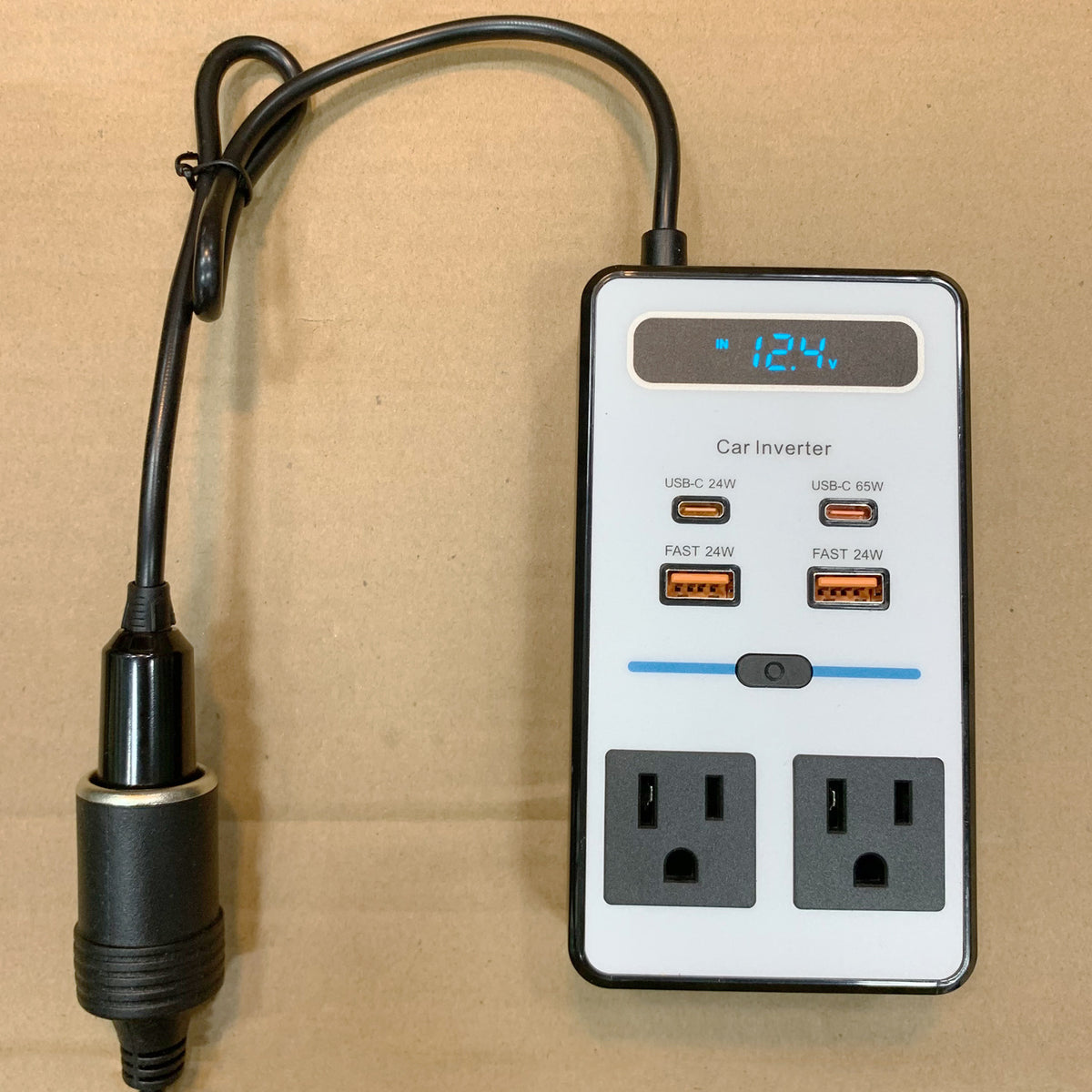200W Car Inverter DC12V To AC110V Converter QC PD Fast Charge American Standard Socket