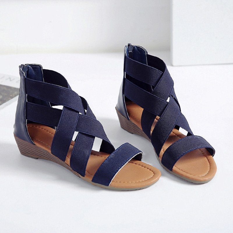 Large Size Women's Sandals Foreign Trade Low-heeled Roman Sandals