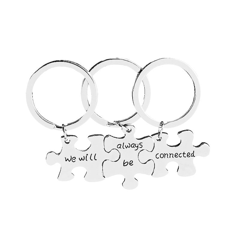 Letter We Will Always Be Connected Good Sisters Keychain