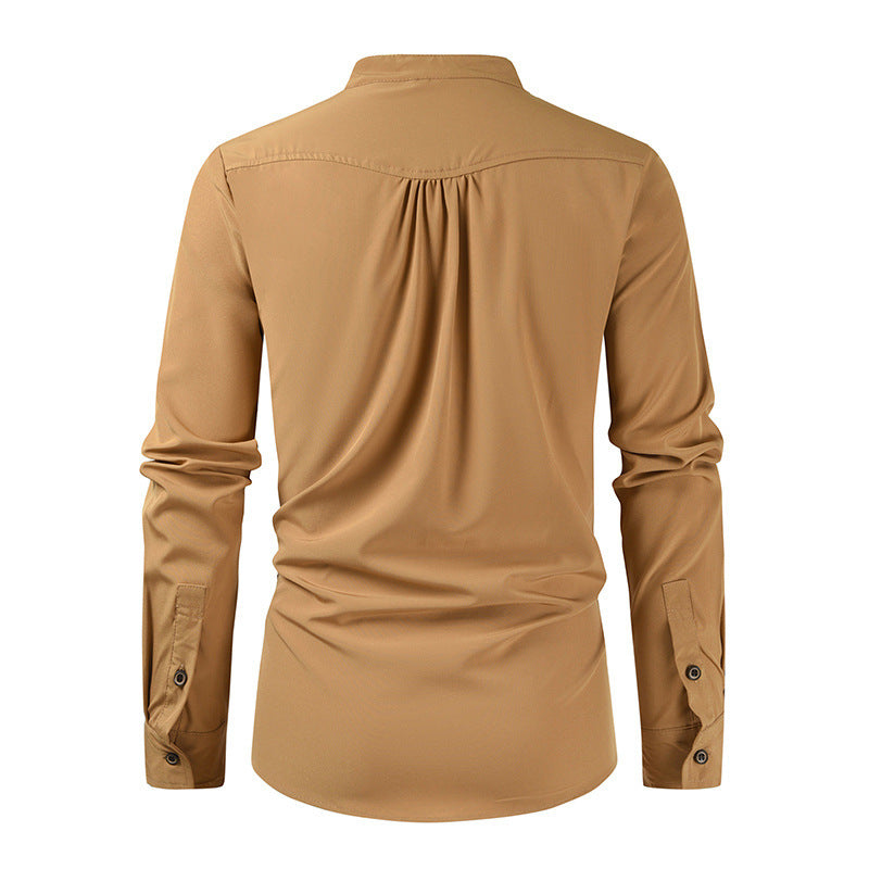 Men's Fashion Cotton Linen Long Sleeve