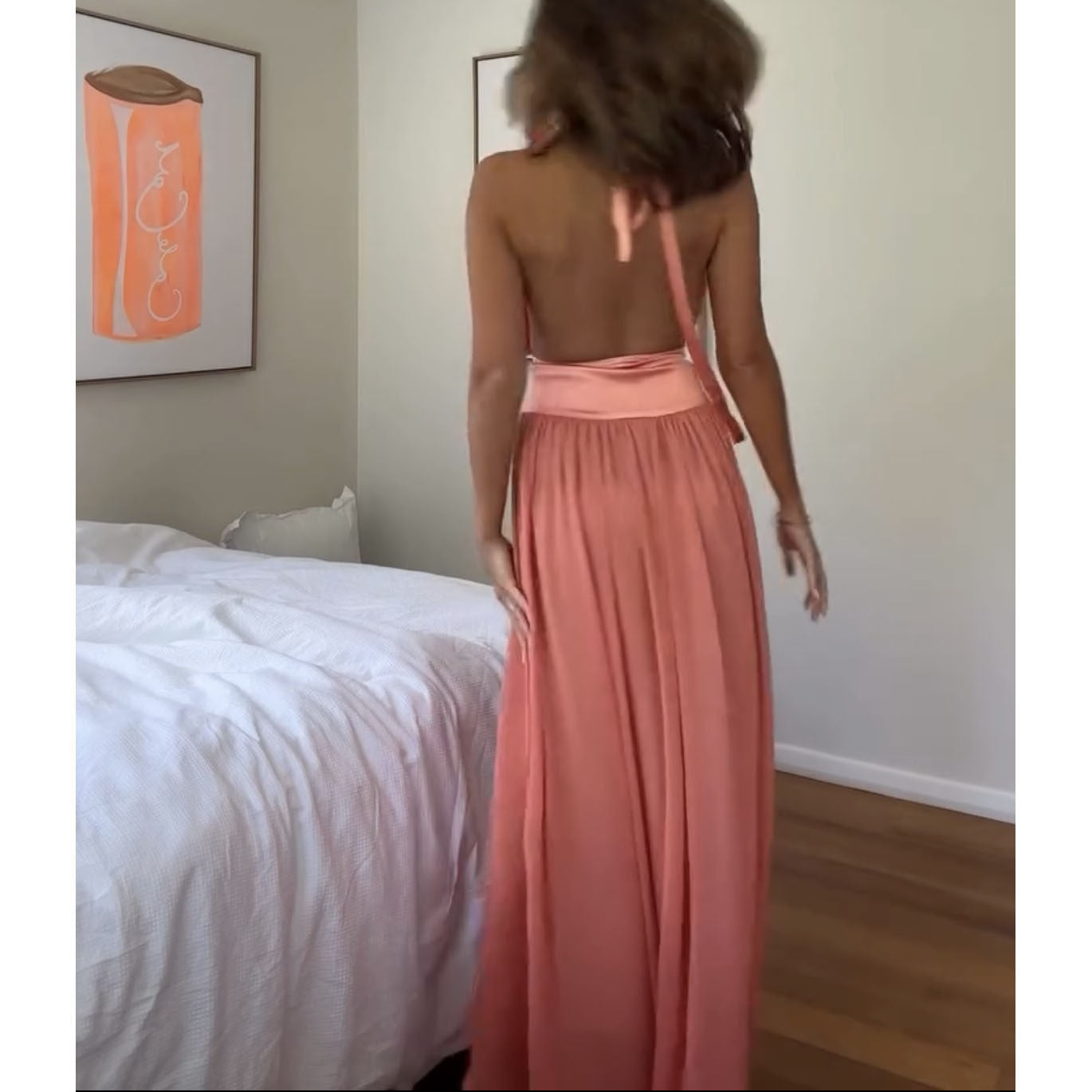 Sleeveless Sling Exposed Sleeve Dress