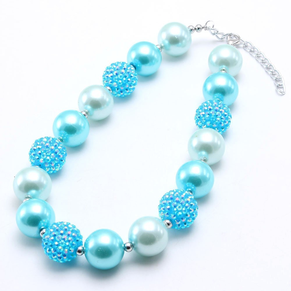 Pearl Rhinestone Ball Children's Necklace DIY