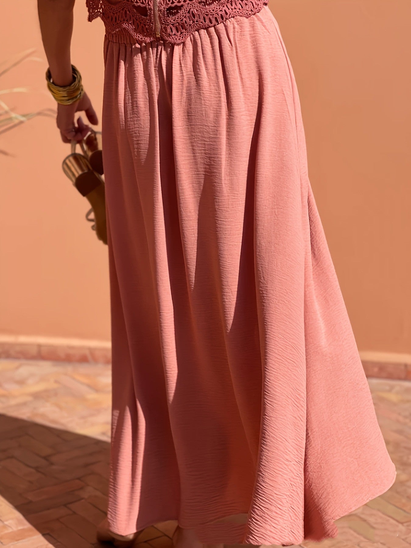 Bohemian-style Resort Casual Fashion Maxi Skirt