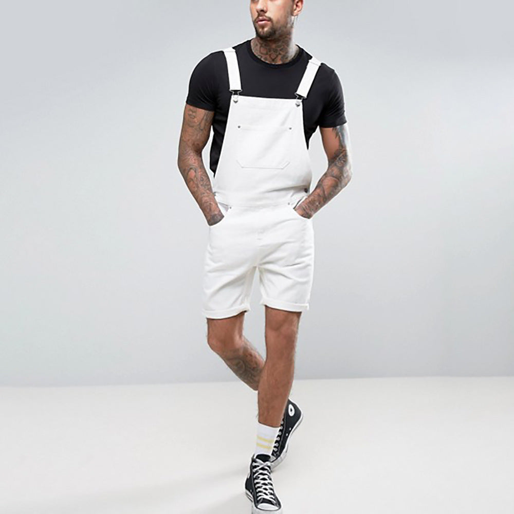 Stylish Retro Men's Denim Overalls