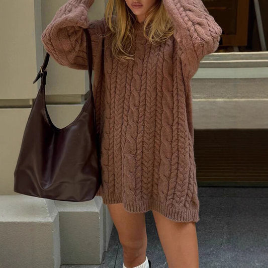 Women's Fashion New Round Neck Pullover Sweater