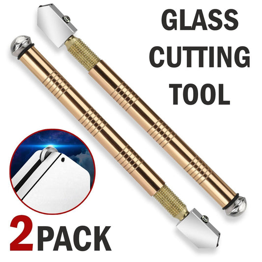 2Pcs Professional Glass Cutter Metal Carbide Precision Anti-Skid Cutting Tools