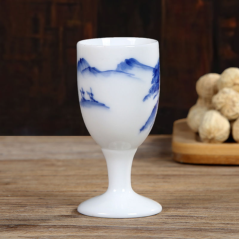 Ceramic Liquor Glass Set Chinese Retro Two Two Small Wine Glasses