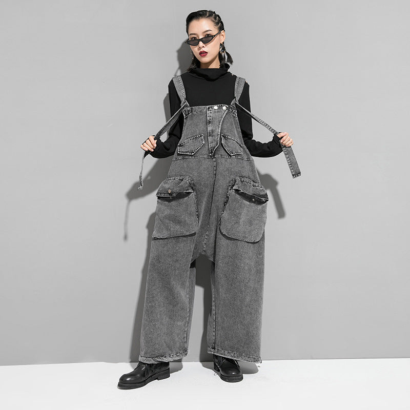 Plus Size Trendy Brand Denim Overalls Overalls