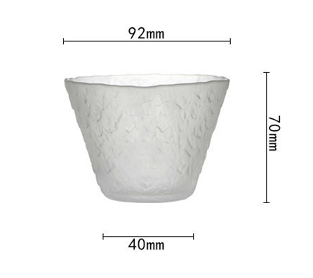 Whiskey Glass Japanese Style Edo Hand-carved Flower Craft