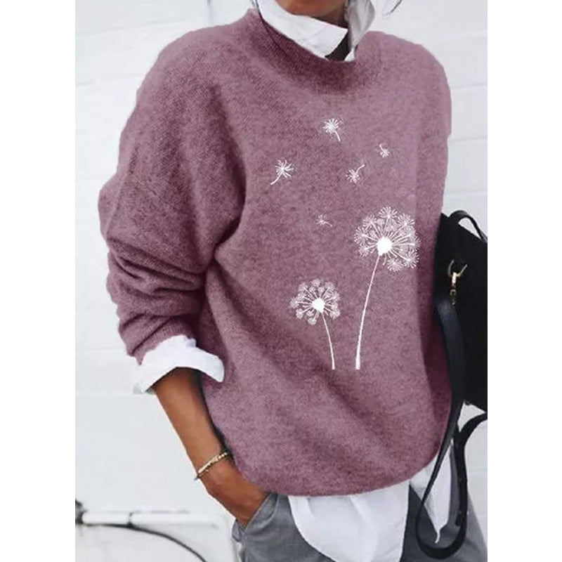 Casual Loose Long-Sleeved Round Neck Sweater