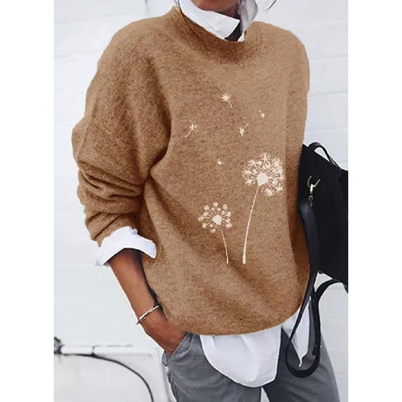 Casual Loose Long-Sleeved Round Neck Sweater