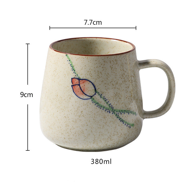 Underglaze Ceramic Mug Creative Hand-Painted Office Breakfast Milk Coffee Black Tea Water Cup