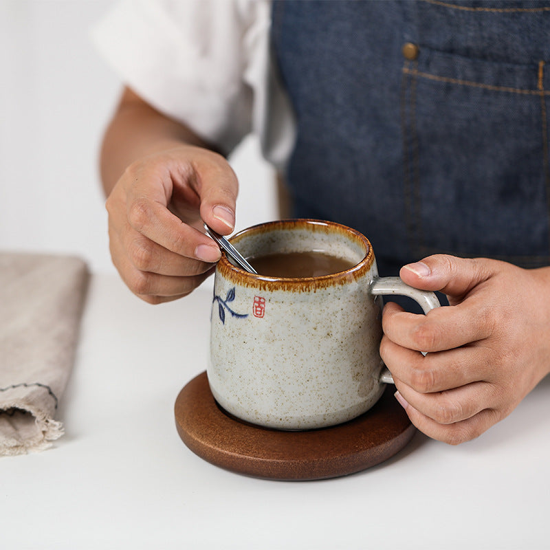 Underglaze Ceramic Mug Creative Hand-Painted Office Breakfast Milk Coffee Black Tea Water Cup