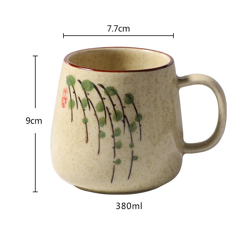Underglaze Ceramic Mug Creative Hand-Painted Office Breakfast Milk Coffee Black Tea Water Cup