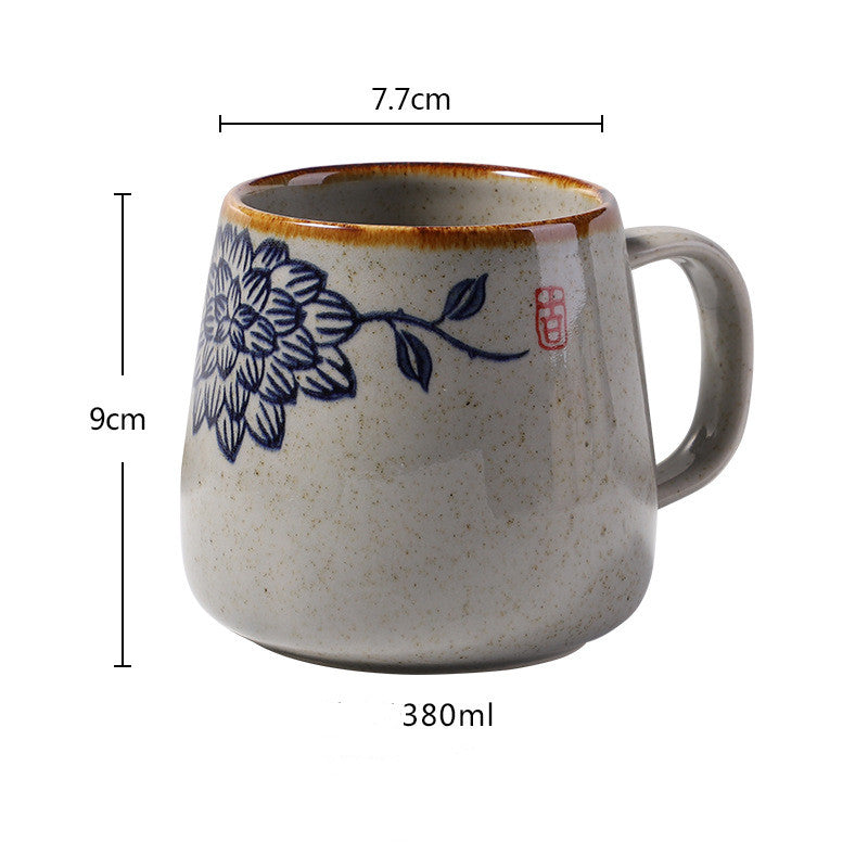 Underglaze Ceramic Mug Creative Hand-Painted Office Breakfast Milk Coffee Black Tea Water Cup