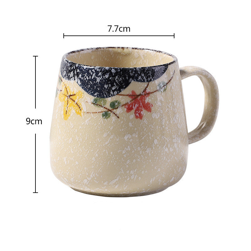 Underglaze Ceramic Mug Creative Hand-Painted Office Breakfast Milk Coffee Black Tea Water Cup