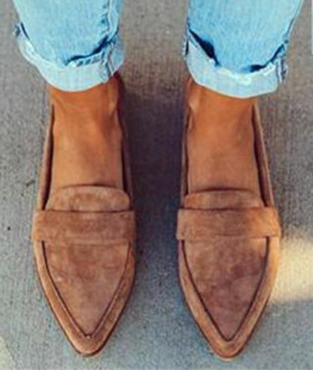 Thick Heel Women's Shoes Mid Heel Single Shoes Casual Pointed Toe