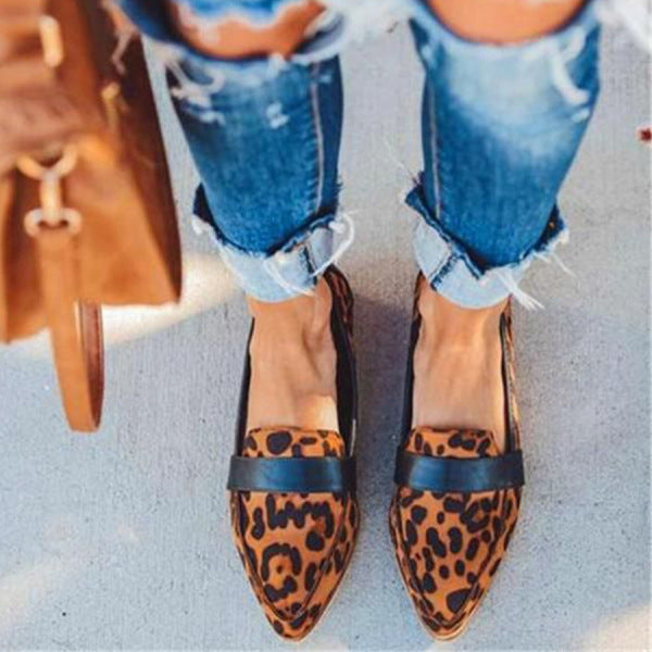 Thick Heel Women's Shoes Mid Heel Single Shoes Casual Pointed Toe
