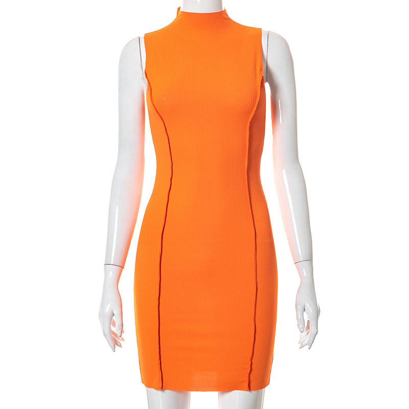 Sleeveless Back-To-Back Slim Fit Short Dress
