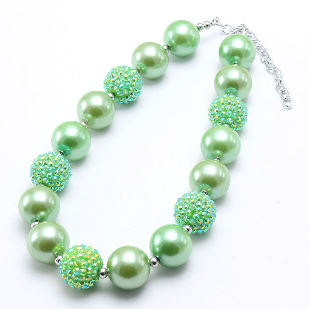 Pearl Rhinestone Ball Children's Necklace DIY