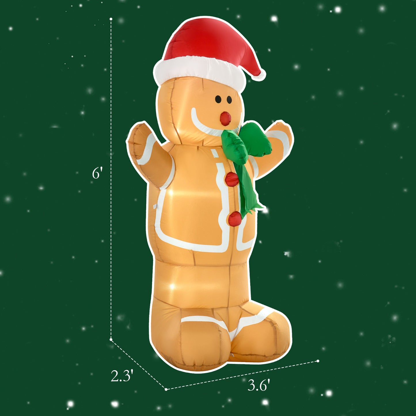 Christmas Inflatable Gingerbread Man