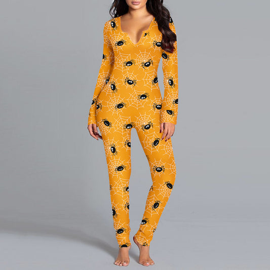 Women's Fashion Casual Digital Printing Jumpsuit
